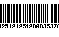 Código de Barras 13251212512000353783