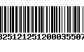 Código de Barras 13251212512000355070