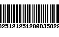 Código de Barras 13251212512000358294