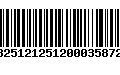 Código de Barras 13251212512000358725