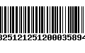 Código de Barras 13251212512000358940