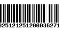 Código de Barras 13251212512000362716