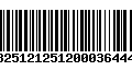 Código de Barras 13251212512000364446