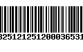 Código de Barras 13251212512000365312