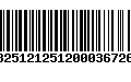 Código de Barras 13251212512000367264