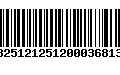 Código de Barras 13251212512000368132