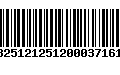 Código de Barras 13251212512000371612