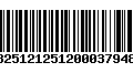 Código de Barras 13251212512000379480