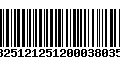 Código de Barras 13251212512000380358