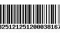 Código de Barras 13251212512000381675