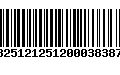 Código de Barras 13251212512000383875