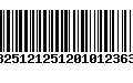 Código de Barras 13251212512010123636