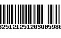 Código de Barras 13251212512030059809