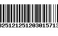 Código de Barras 13251212512030157135