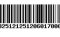 Código de Barras 13251212512060170005