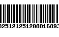 Código de Barras 13251212512080168934