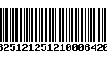 Código de Barras 13251212512100064201