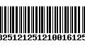 Código de Barras 13251212512100161256