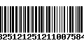 Código de Barras 13251212512110075842