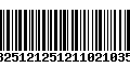 Código de Barras 13251212512110210350