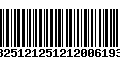 Código de Barras 13251212512120061930