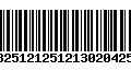 Código de Barras 13251212512130204255