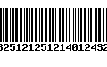 Código de Barras 13251212512140124329