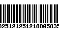 Código de Barras 13251212512180058354