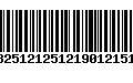 Código de Barras 13251212512190121515