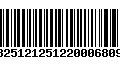 Código de Barras 13251212512200068095