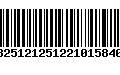 Código de Barras 13251212512210158401