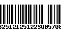 Código de Barras 13251212512230057081