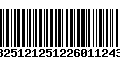 Código de Barras 13251212512260112433