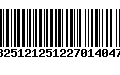 Código de Barras 13251212512270140475