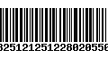 Código de Barras 13251212512280205506