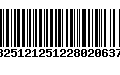 Código de Barras 13251212512280206372