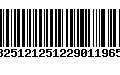 Código de Barras 13251212512290119652