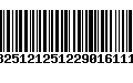 Código de Barras 13251212512290161119