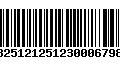 Código de Barras 13251212512300067987