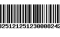 Código de Barras 13251212512300082422