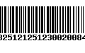 Código de Barras 13251212512300200840