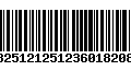 Código de Barras 13251212512360182083