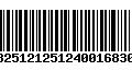 Código de Barras 13251212512400168306