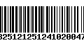 Código de Barras 13251212512410200475