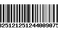 Código de Barras 13251212512440090756