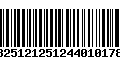 Código de Barras 13251212512440101780