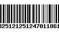 Código de Barras 13251212512470118617