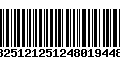 Código de Barras 13251212512480194485