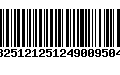 Código de Barras 13251212512490095049