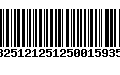 Código de Barras 13251212512500159358